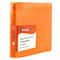 JAM Paper 1.5" Orange Plastic 3-Ring Binders, 2ct.